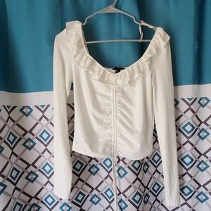 Off the shoulder long sleeve top